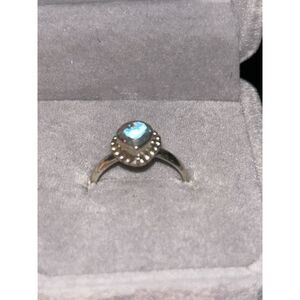 Flashy Sterling Silver 925 Labradorite Ring Sz 6